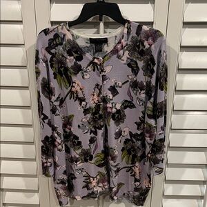 Grace Elements Purple Floral Blouse